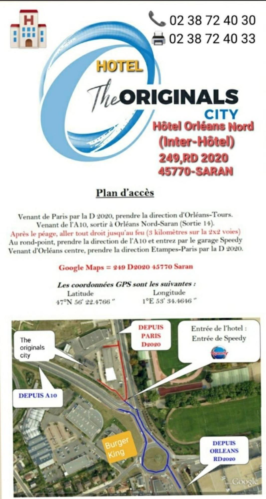 The Originals City, Hotel Orleans Nord Saran Exterior foto